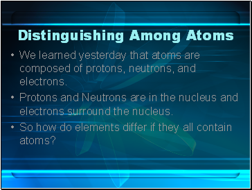 Distinguishing Among Atoms