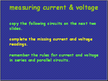 Measuring current & voltage