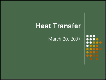 Heat Transfer Review