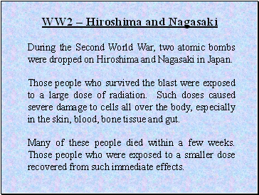 WW2  Hiroshima and Nagasaki
