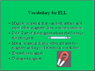 Vocabulary for ELL