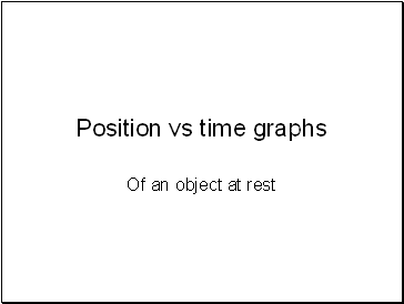 Position vs time graphs