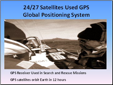 24/27 Satellites Used GPS Global Positioning System