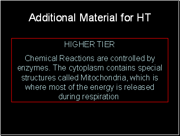 Additional Material for HT