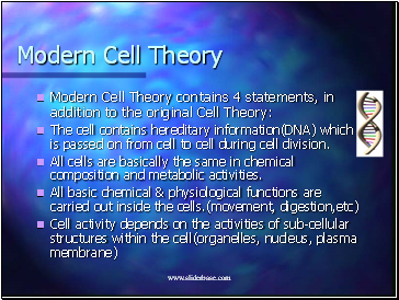 Modern Cell Theory