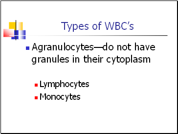 Types of WBCs