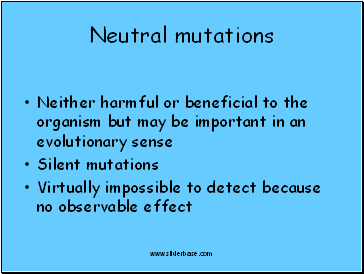 Neutral mutations