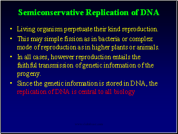 Semiconservative Replication of DNA