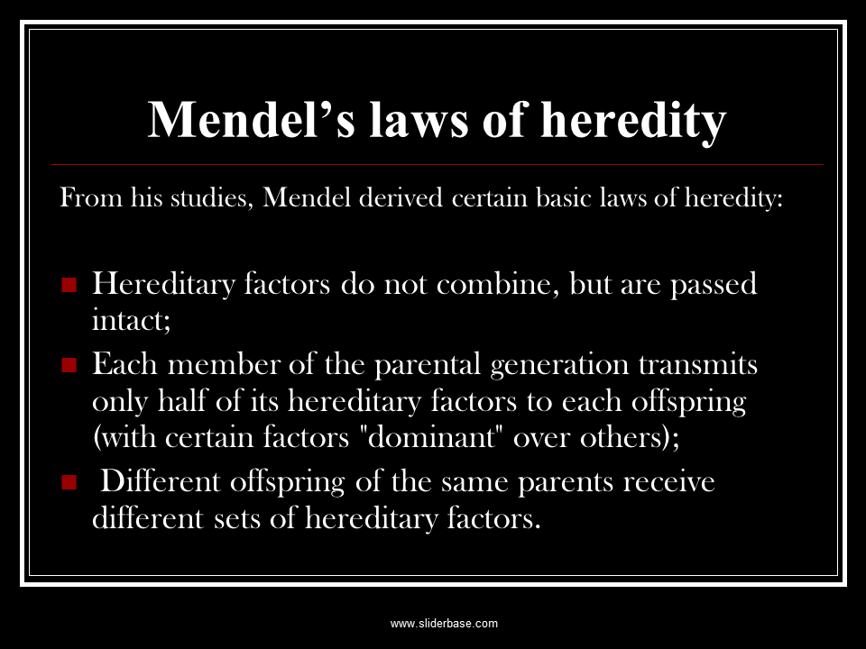 laws of heredity