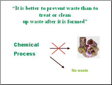 It is better to prevent waste than to treat or clean up waste after it is formed
