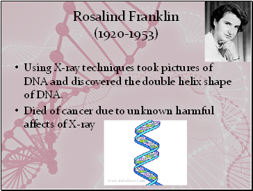 Rosalind Franklin (1920-1953)