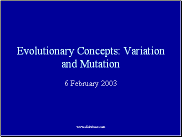 Variation and mutation