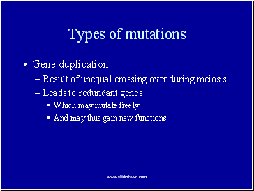 Types of mutations
