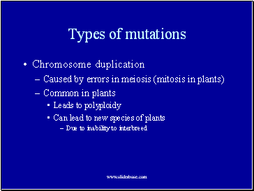 Types of mutations