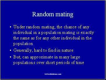 Random mating