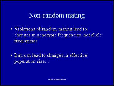 Non-random mating