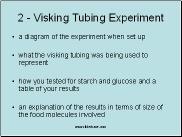 Visking Tubing Experiment