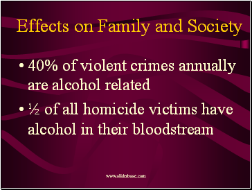 Effects on Family and Society