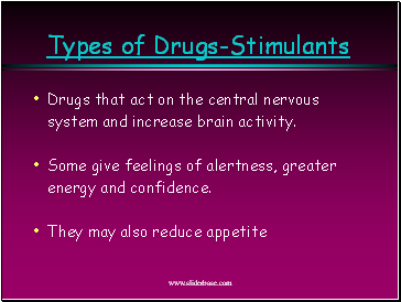Types of Drugs-Stimulants