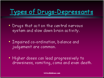 Types of Drugs-Depressants