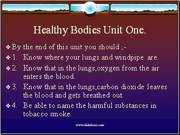 Healthy bodies part 1