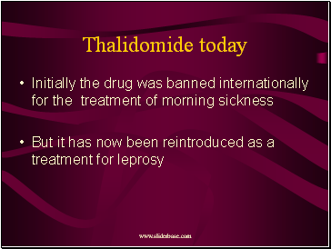 Thalidomide today