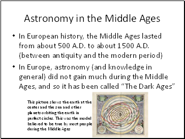 Astronomy in the Middle Ages