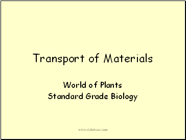 Transport in plants