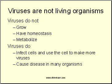 Viruses are not living organisms