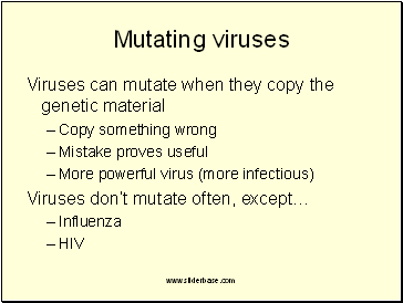 Mutating viruses