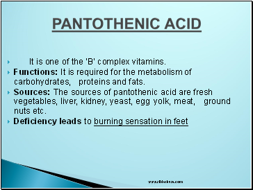 Pantothenic Acid