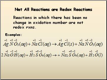 Not All Reactions are Redox Reactions