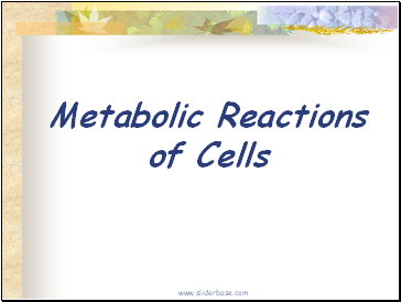 Metabolic Reactions of Cells