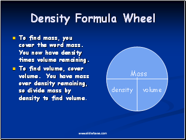 Density Formula Wheel