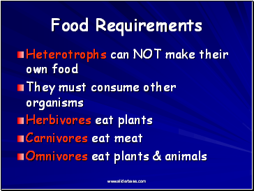 Food Requirements