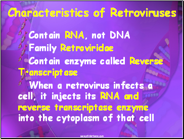 Characteristics of Retroviruses