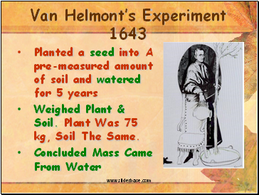 Van Helmont’s Experiment 1643