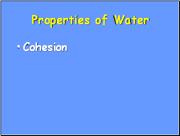 Properties of Water