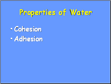 Properties of Water