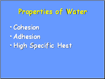 Properties of Water