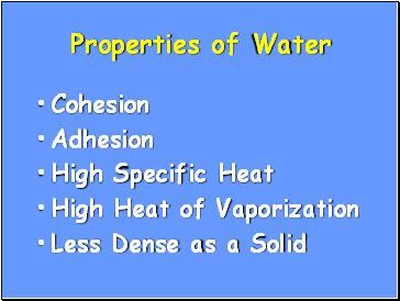 Properties of Water