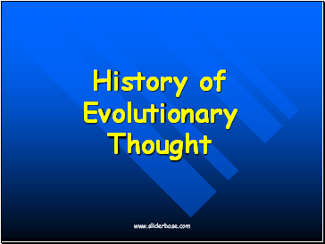 History of Evolutionary Thought