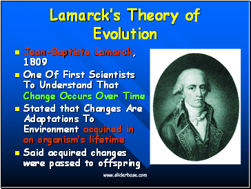 Lamarcks Theory of Evolution