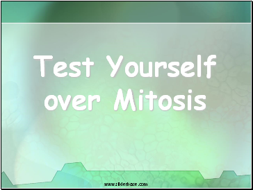 Test Yourself over Mitosis