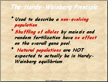 The Hardy-Weinberg Principle