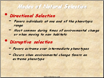 Modes of Natural Selection