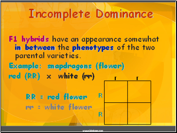 Incomplete Dominance