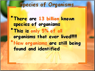 Species of Organisms