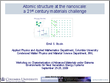 Atomic structure at the nanoscale: a 21st century materials challenge
