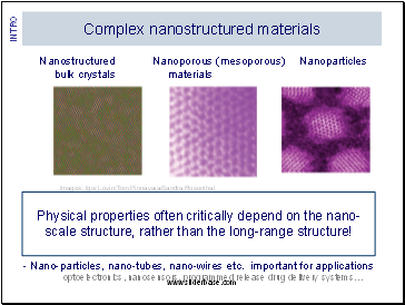 Complex nanostructured materials